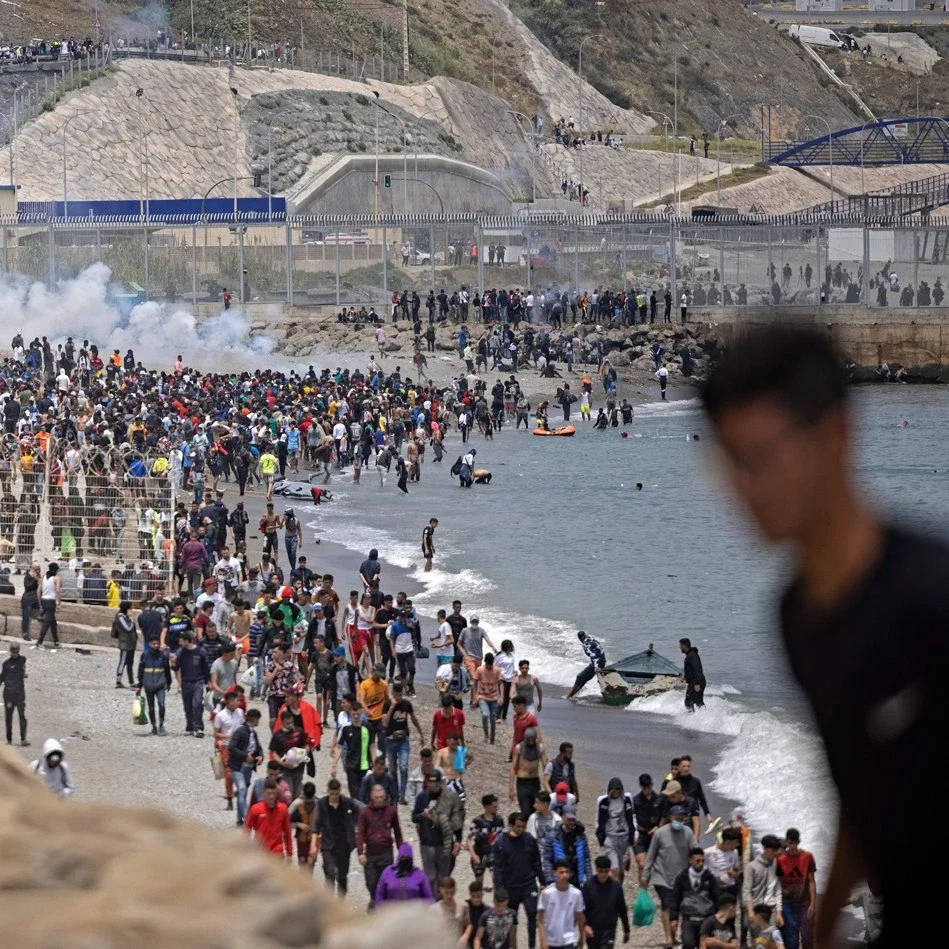 Inmigrantes ilegales en las costas de España.