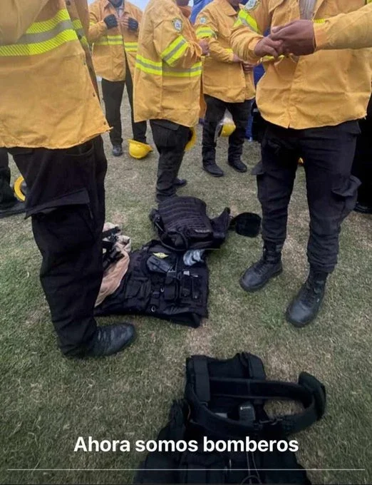 Imágenes compartidas por los efectivos presentes en el funeral