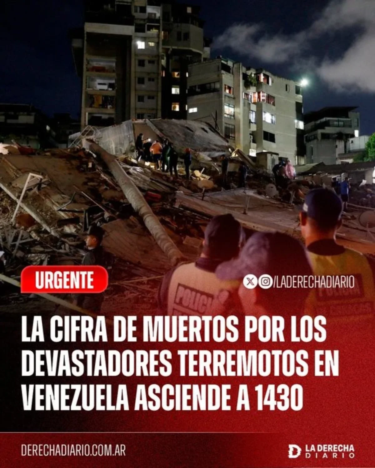 La cifra de muertos en los terremotos venezolanos