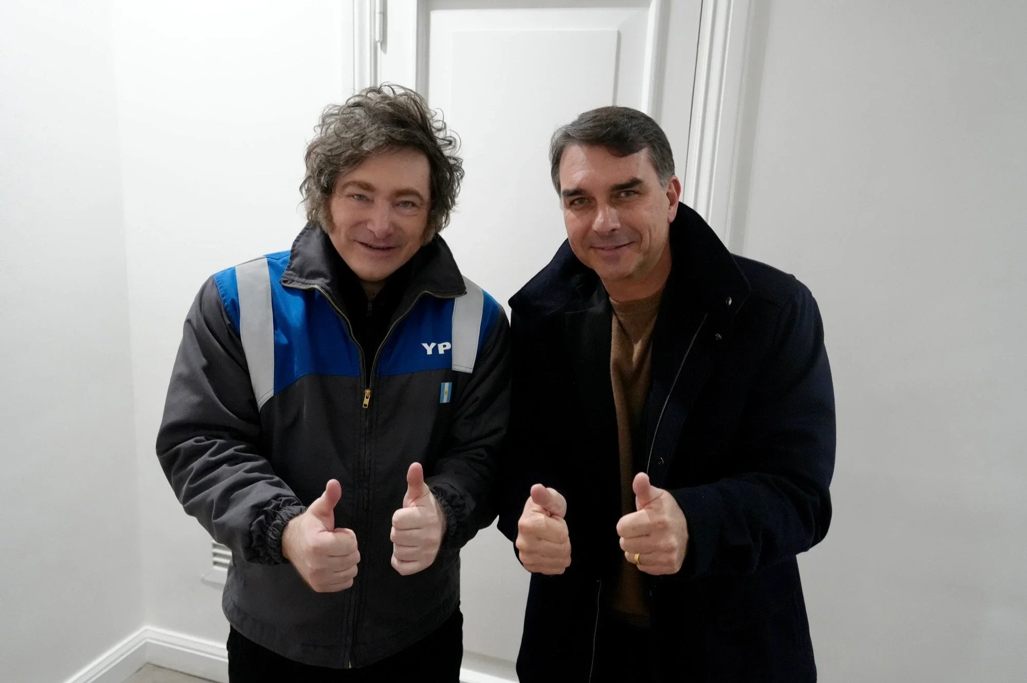 Javier Milei se reunió con el candidato presidencial brasileño Flavio Bolsonaro