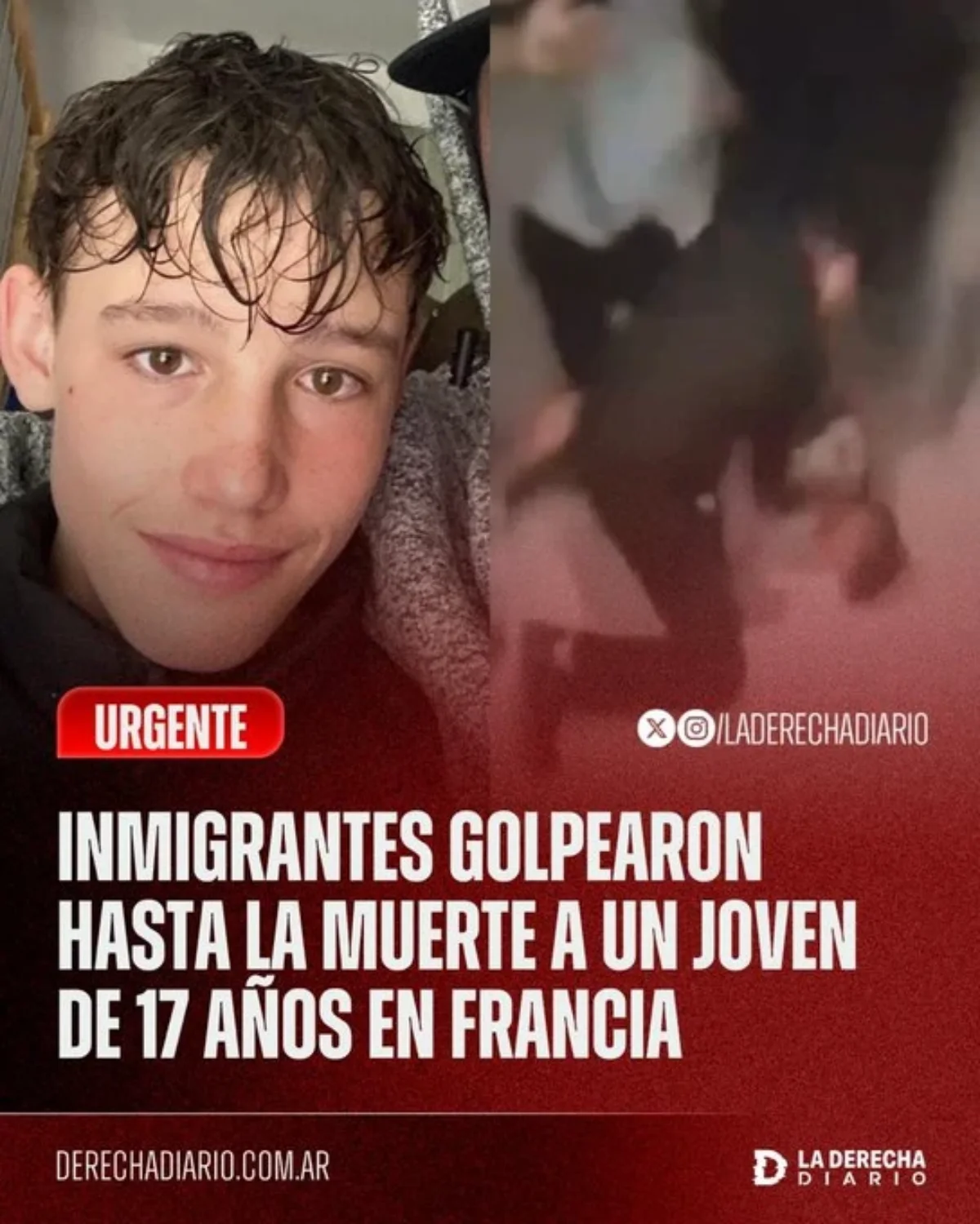 Louis, el joven francés asesinado por 5 inmigrantes