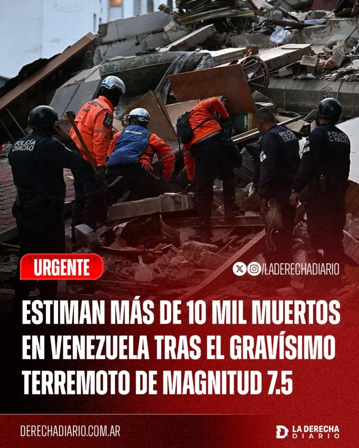 El desastre podría dejar más de 10.000 muertos, con un escenario extremo que incluso eleva la proyección hasta los 100.000 fallecidos.