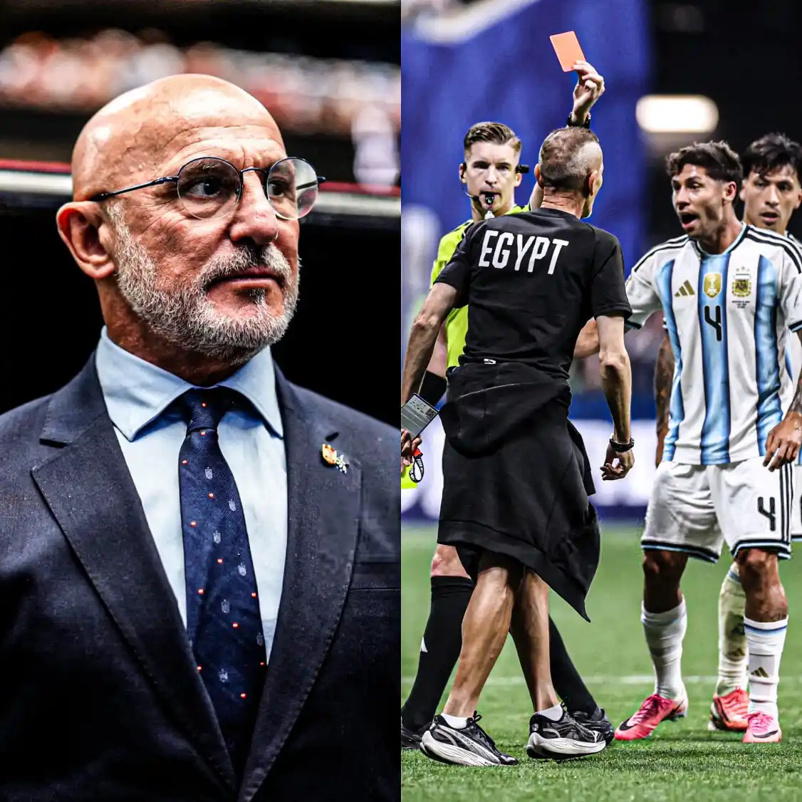 El DT español respaldó al arbitro