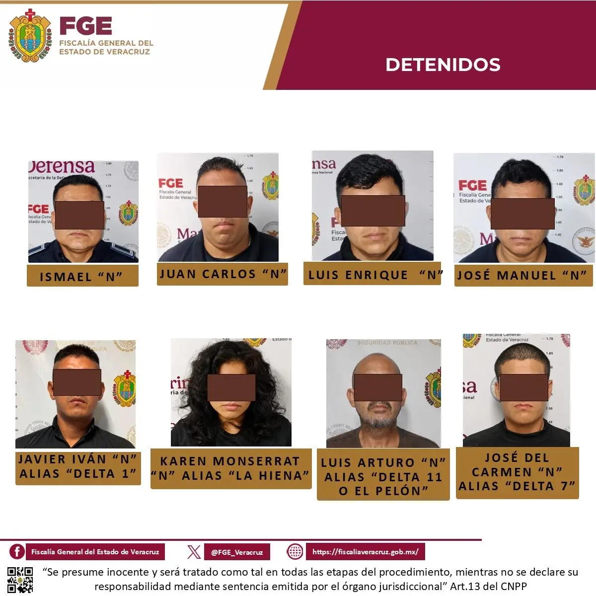 Los detenidos del caso 