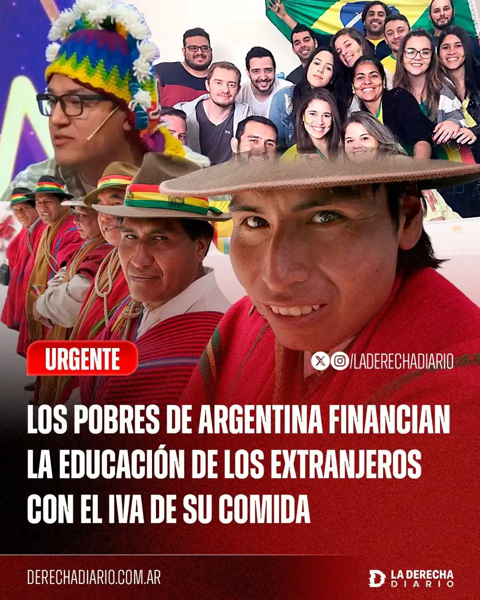 Los pobres de Argentina financian la educación de los extranjeros con el IVA de su comida