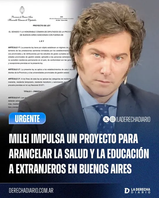 The president, Javier Milei