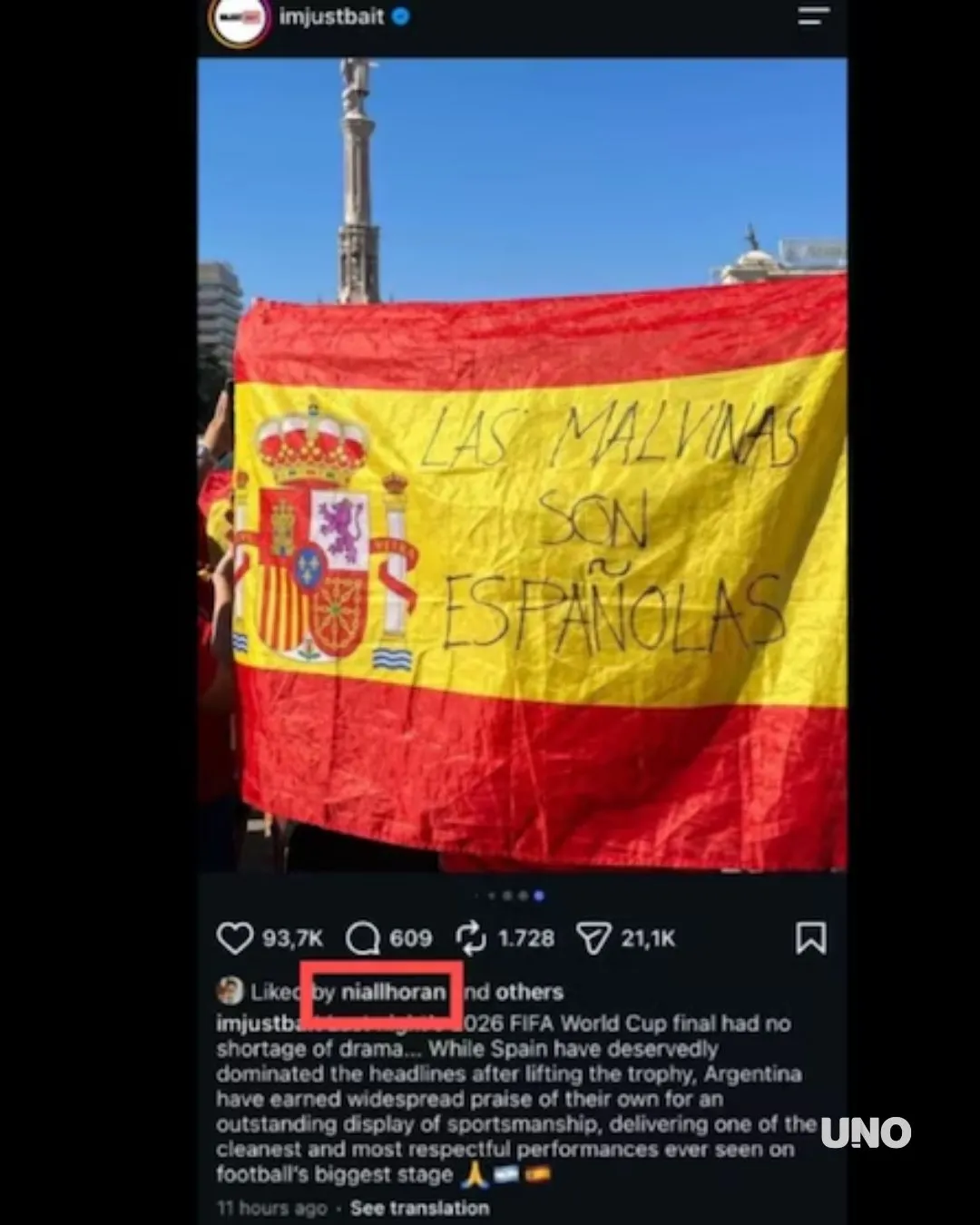 El posteo al que dio like el ex One Direction