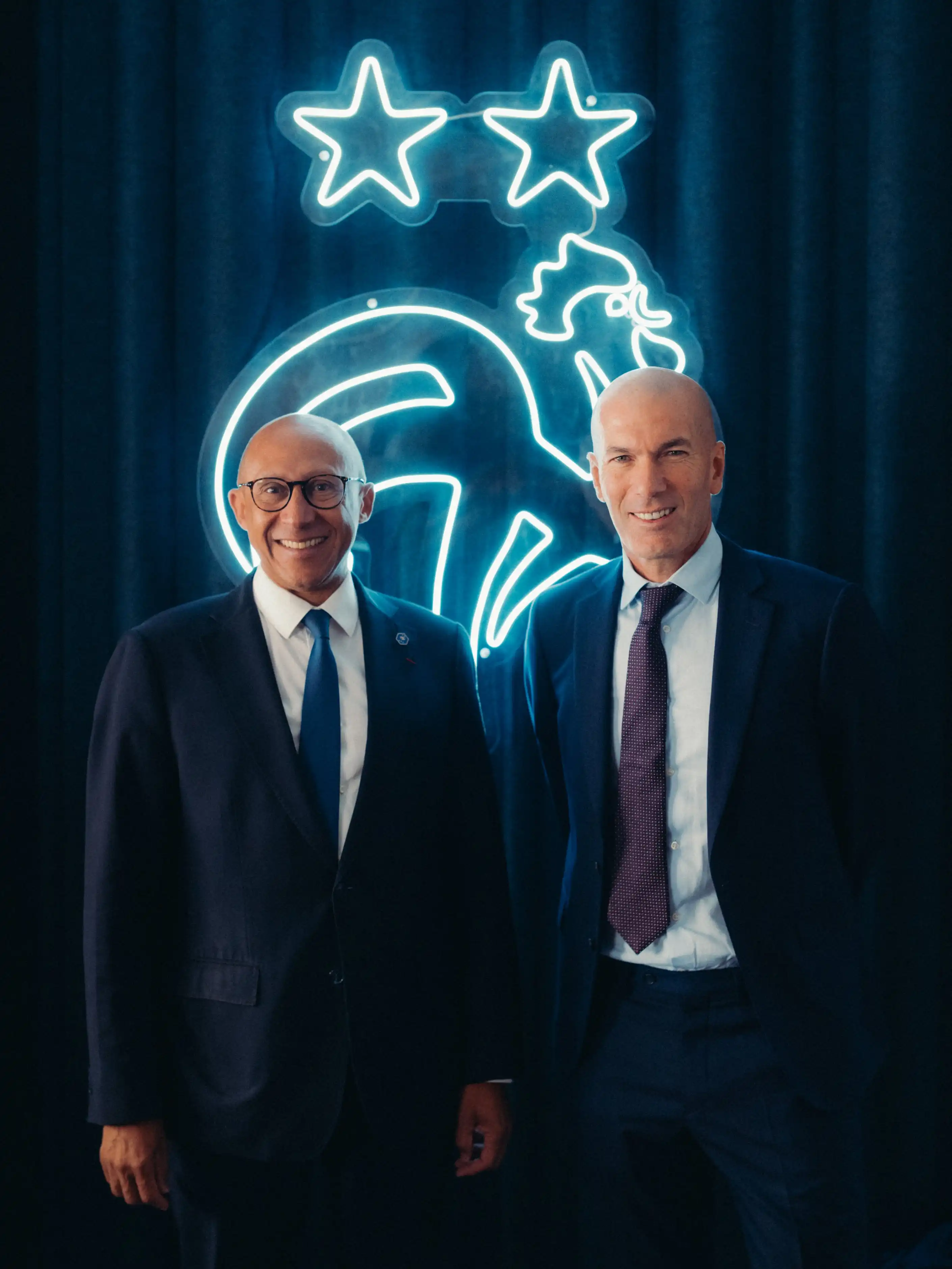 Zidane junto a Philippe Diallo, presidente de la FFF