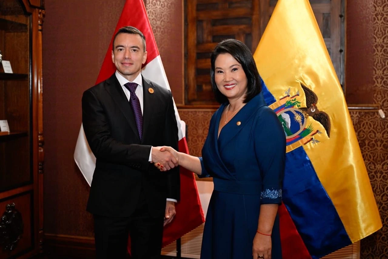 Keiko Fujimori y Daniel Noboa.