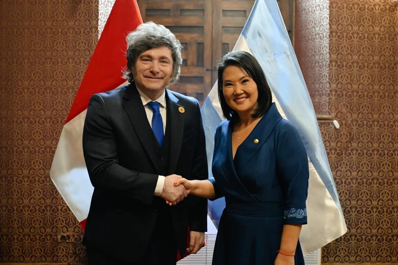 Javier Milei y Keiko Fujimori.