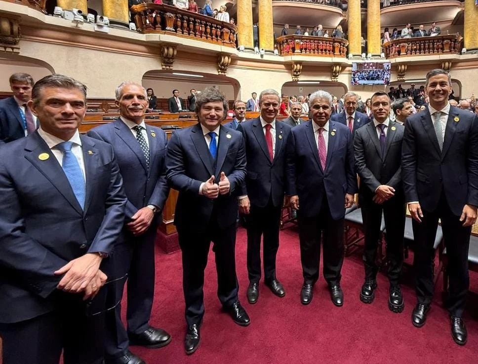 Javier Milei con los presidentes derechistas de la región.