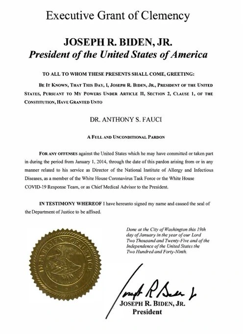 Pardon signed by Joe Biden