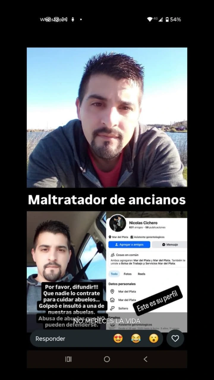 El cuidador fue escrachado en redes sociales y luego detenido