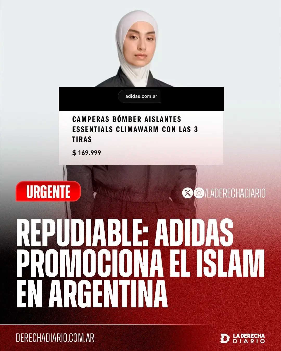 Adidas promociona el islam en Argentina.