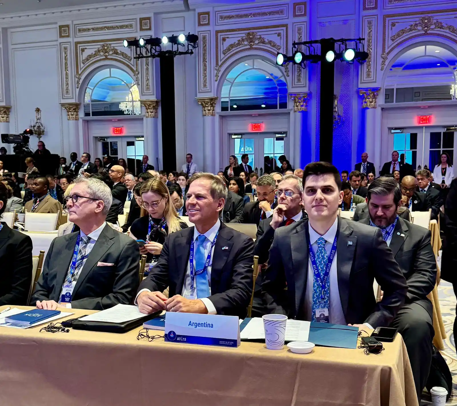 La delegación argentina encabezada por el secretario de Asuntos Nucleares, Federico Ramos Napoli y el embajador argetino en EEUU, Alec Oxenford.