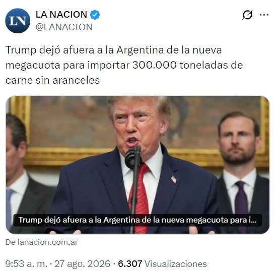 Headline from La Nación