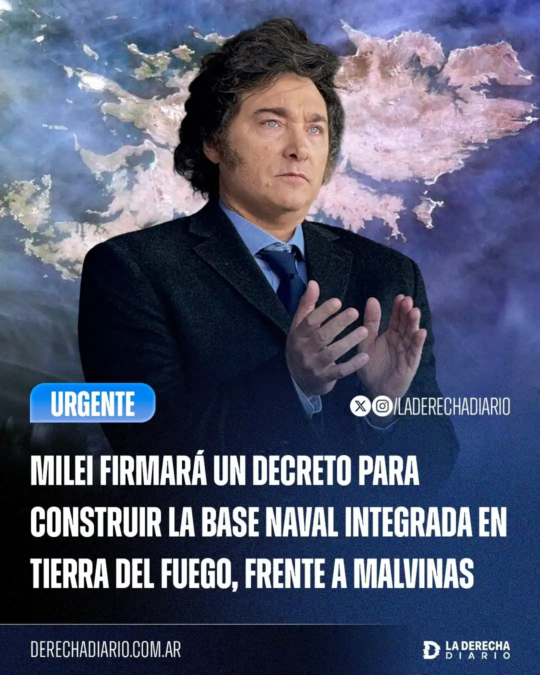Milei construirá una base naval integrada en Tierra del Fuego.