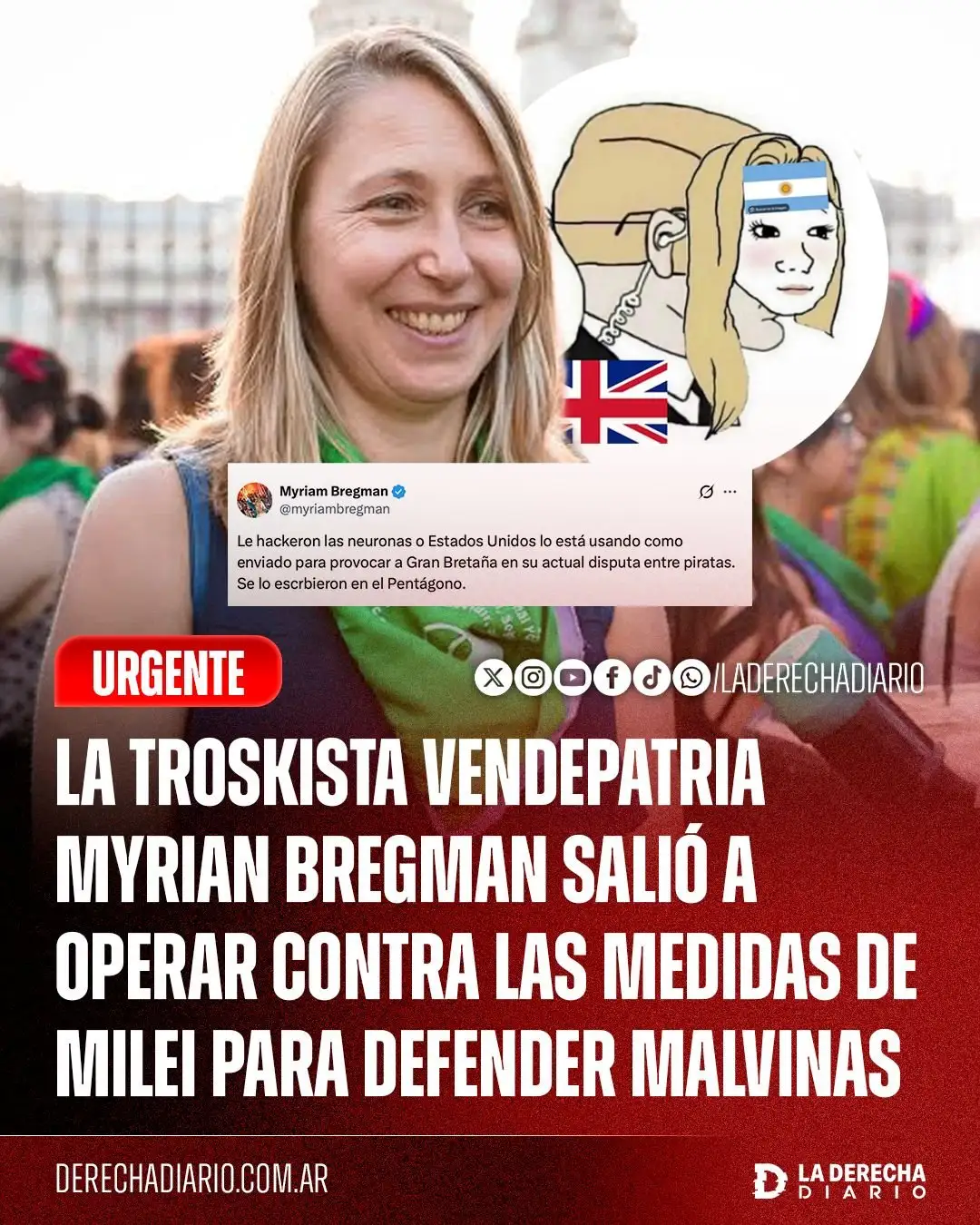 Bregman renounced the defense of national sovereignty exercised by Milei