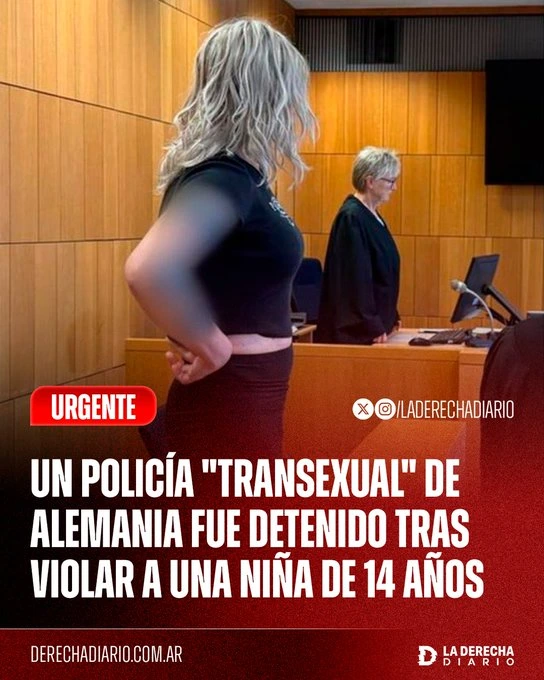El degenerado oficial de Policía "transexual" de Traunstein, Alemania.