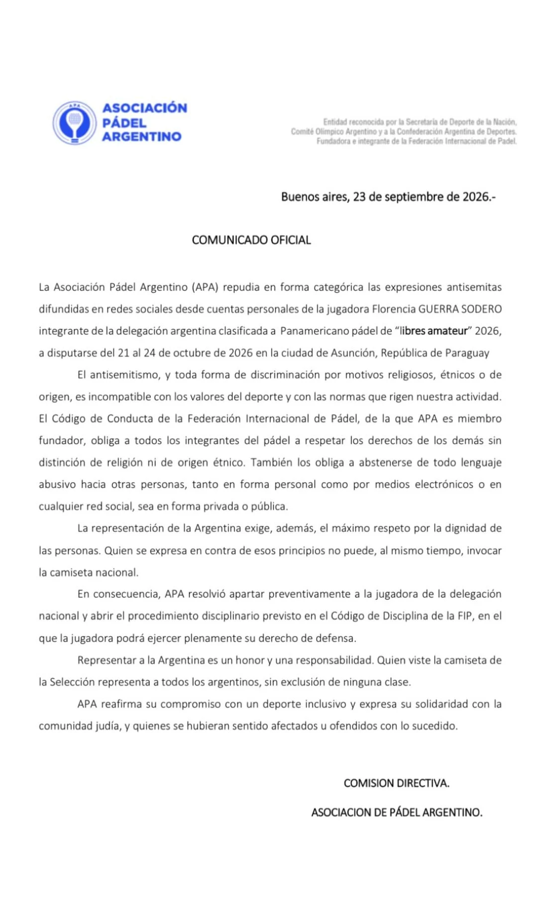 The APA statement