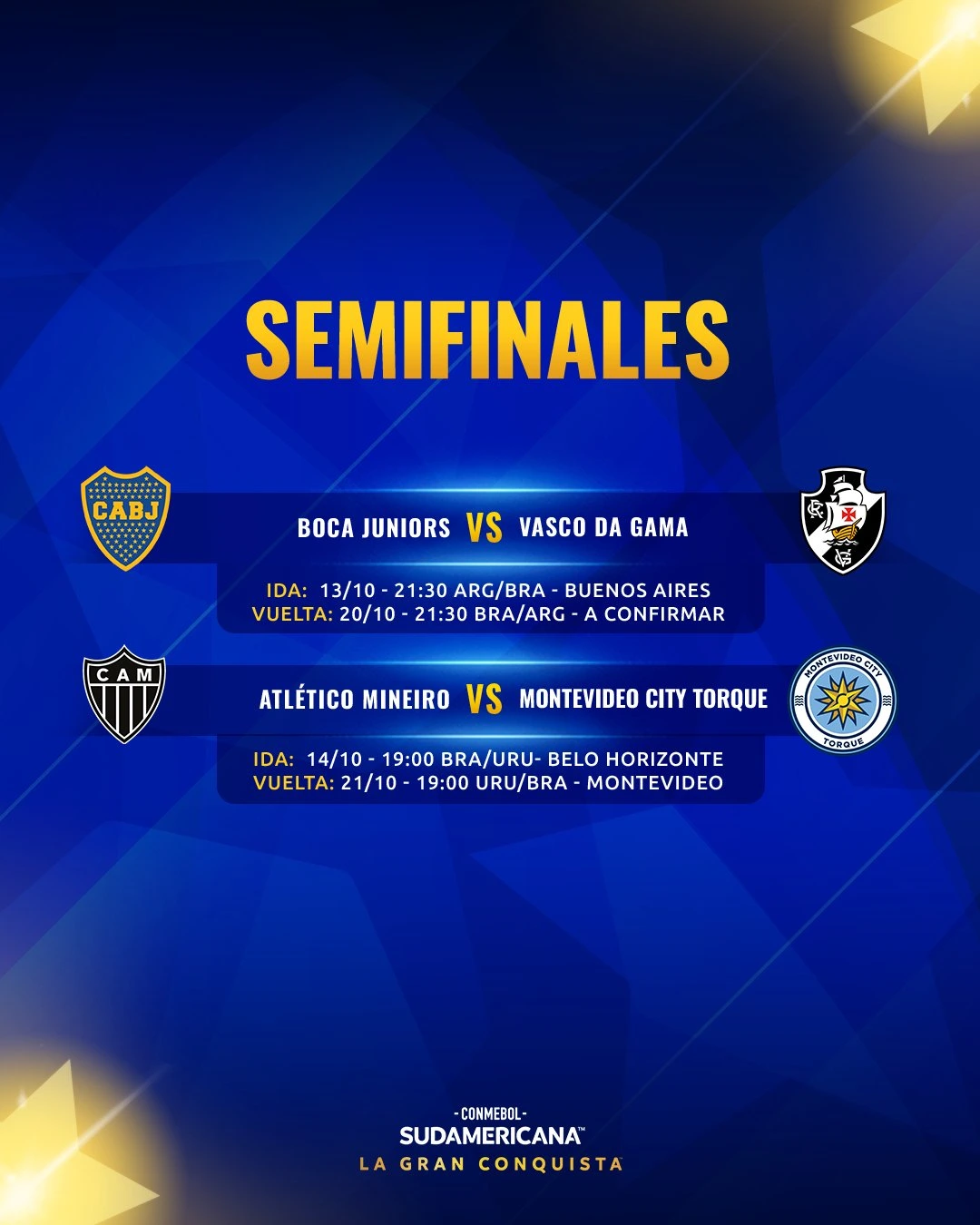 Los cruces de semifinales de la Copa Sudamericana