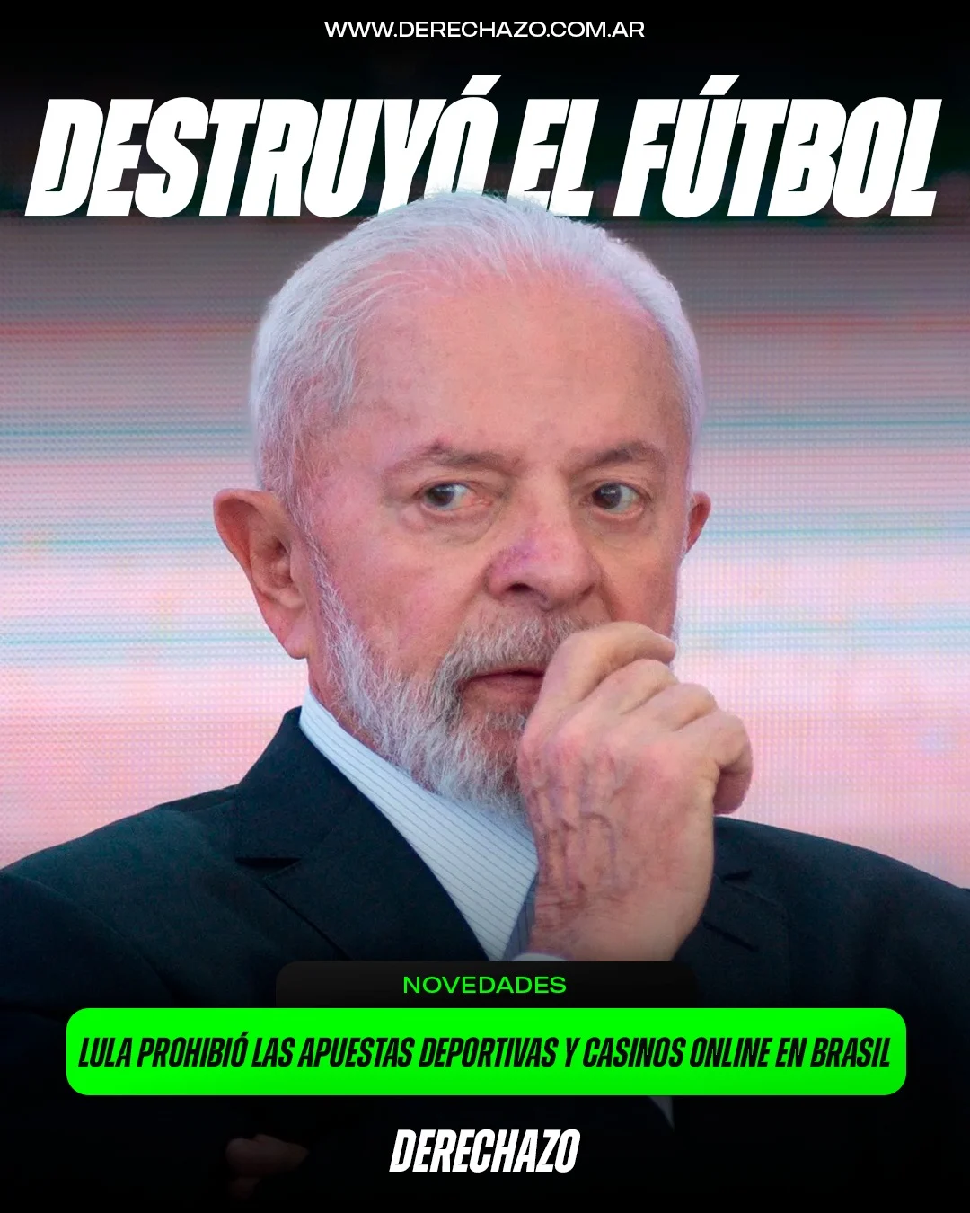 Lula prohibió una de las principales fuentes de financiamiento del futbol brasileño.