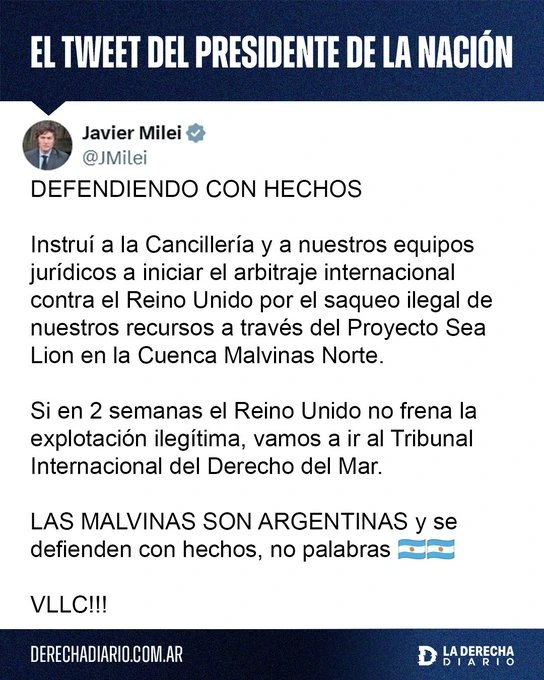 The president, Javier Milei