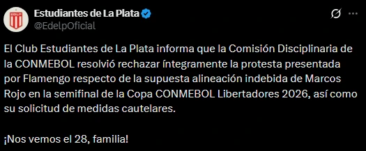El comunicado de Estudiantes