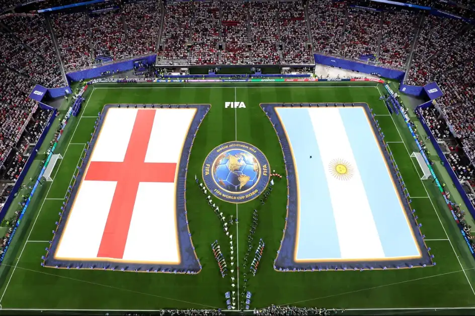 The Argentine fans completely drowned out the English anthem with the chant "if you don't jump, you're an Englishman"