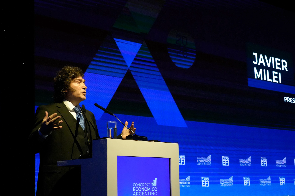 Milei en la Expo EFI: “No voy a aceptar la psicopateada de los kukas ni de los mentirosos periodistas"