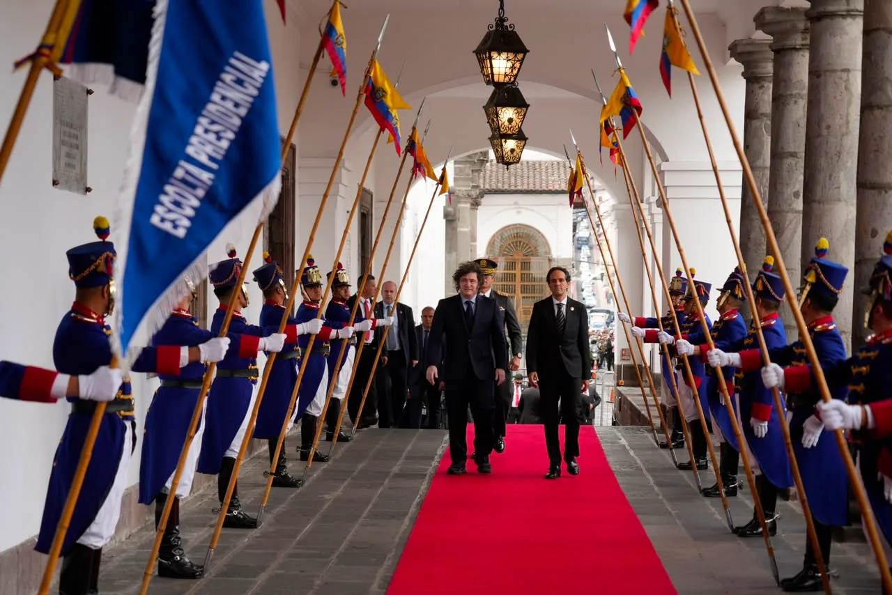 El presidente Milei en Ecuador.