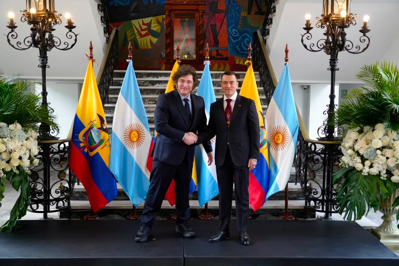 Javier Milei y Daniel Noboa.