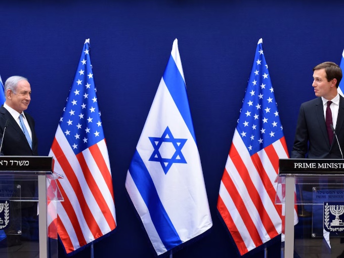 Kusher, Trump's son-in-law, met with the Israeli leader today