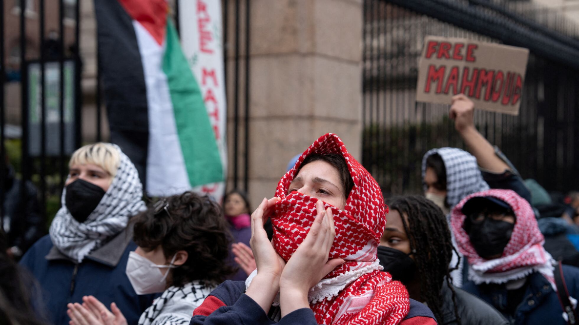 Pro-Palestine demonstrators.