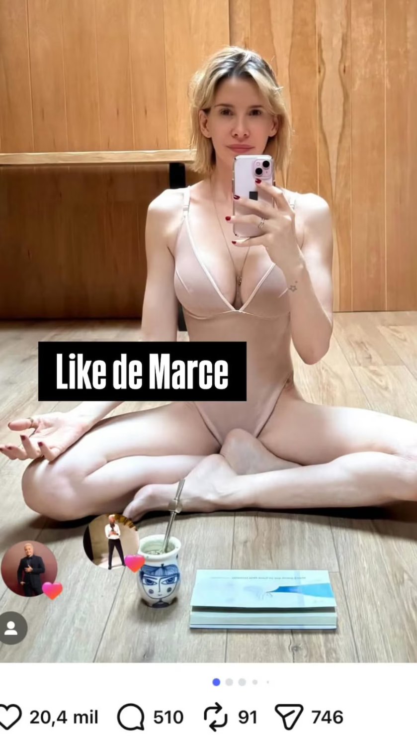 La foto a la que le dio like Marcelo Tinelli