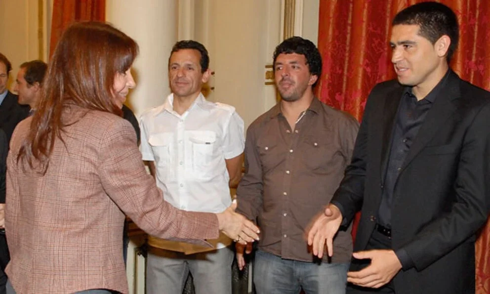 Román Riquelme and Cristina Kirchner
