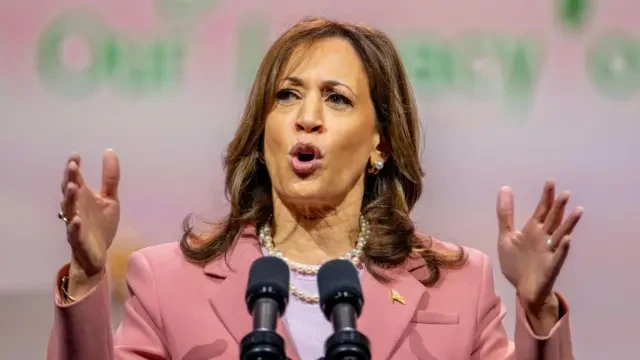 Democrat Kamala Harris criticized the bill to implement stricter voting requirements