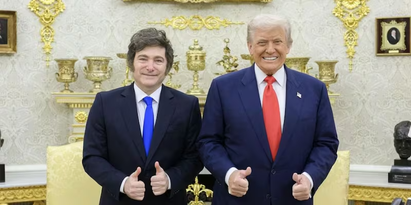 Javier Milei and Donald Trump.