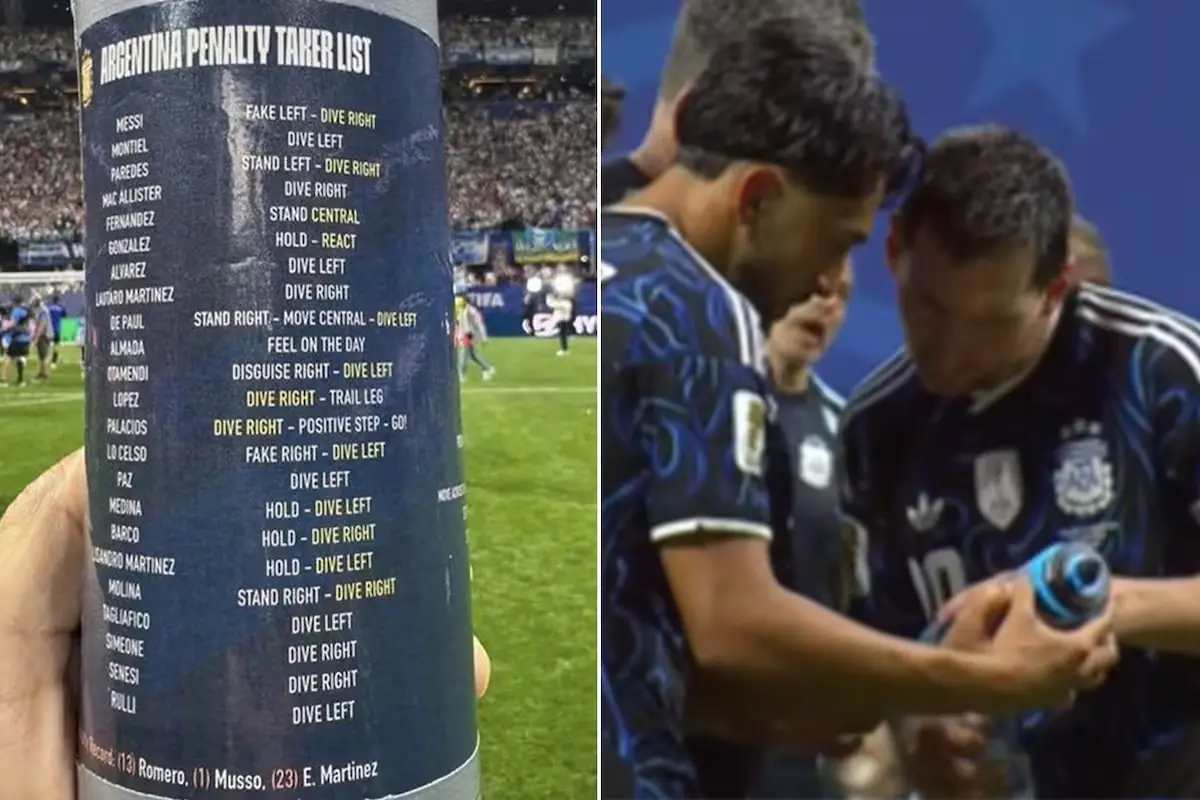El curioso hallazgo tras Argentina vs. Inglaterra: encontraron el "machete" de Jordan Pickford para los penales