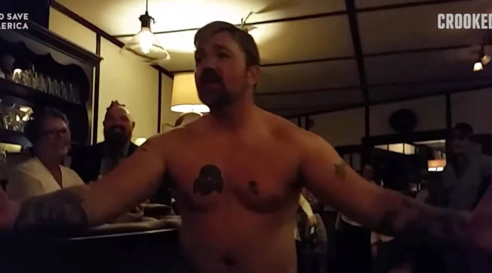 Platner just covered up his Nazi tattoo last year