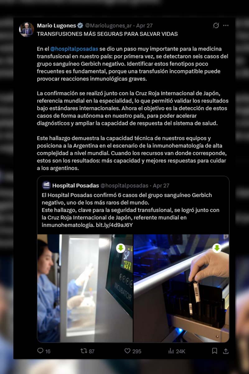 Por qué es importante detectar el grupo Gerbich negativo