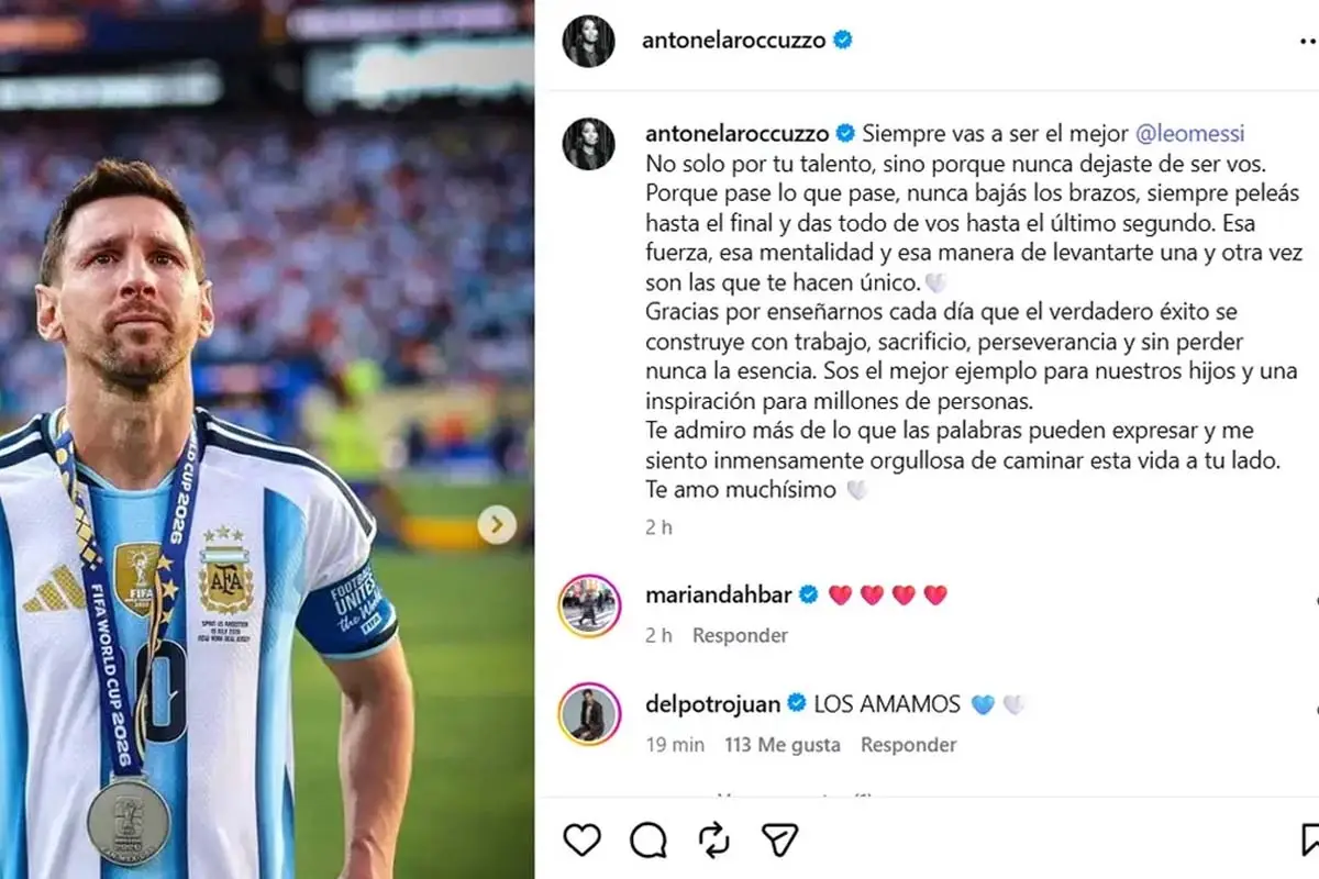 El mensaje de Antonela Roccuzzo para Lionel Messi tras la final