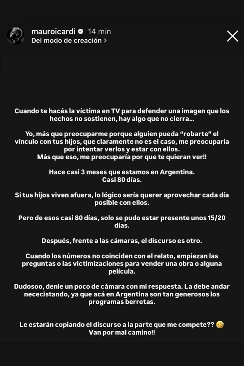 What did Benjamín Vicuña say about the distance from his children