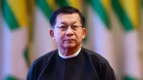 The conflict in Myanmar originated after the president was overthrown by the armed forces, which led to a civil war.