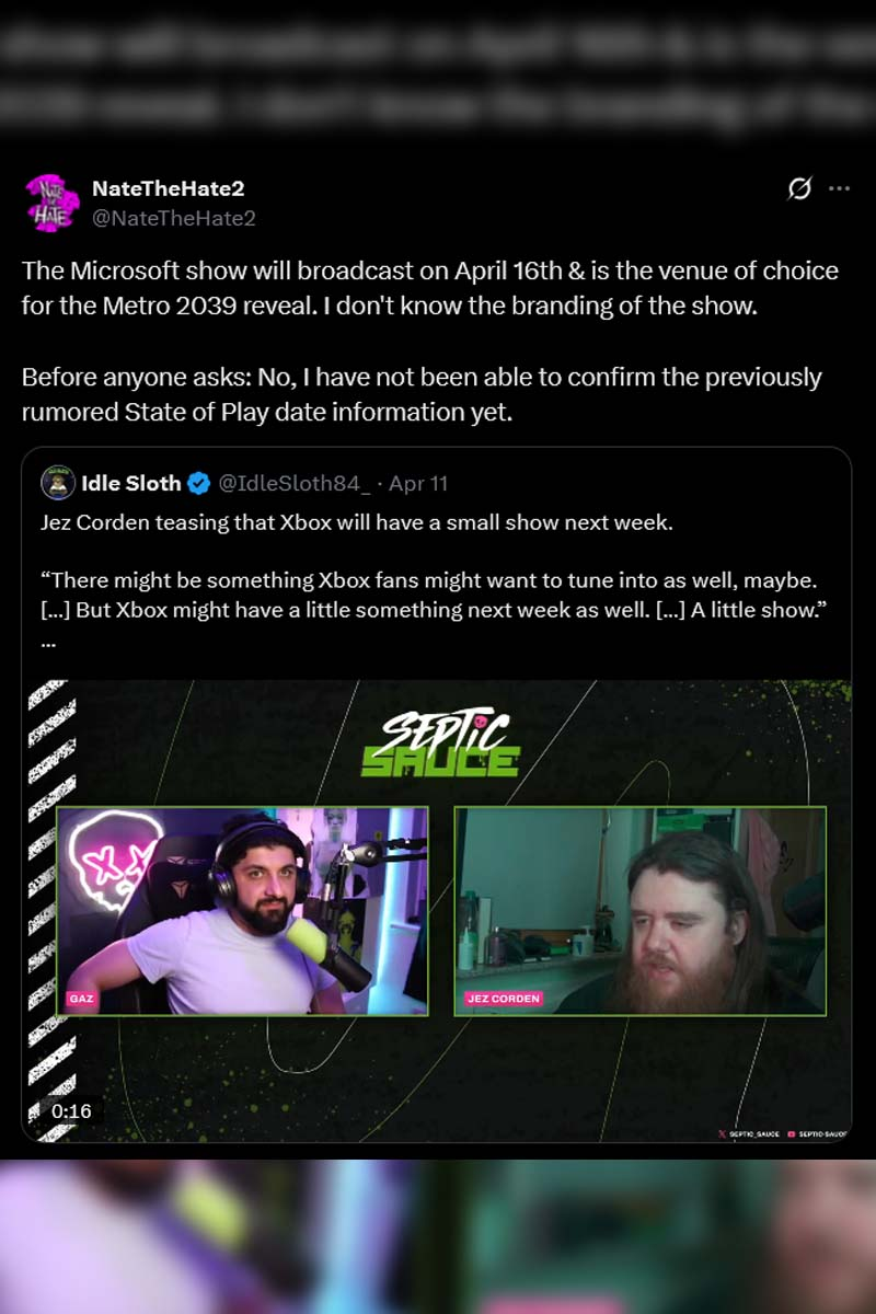 Metro 2039 sería la gran sorpresa del evento