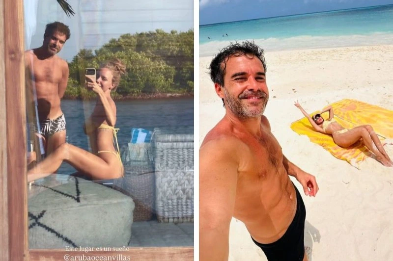 Todas las fotos de la soñada luna de miel de Nicolás Cabré y Rocío Robles en Aruba