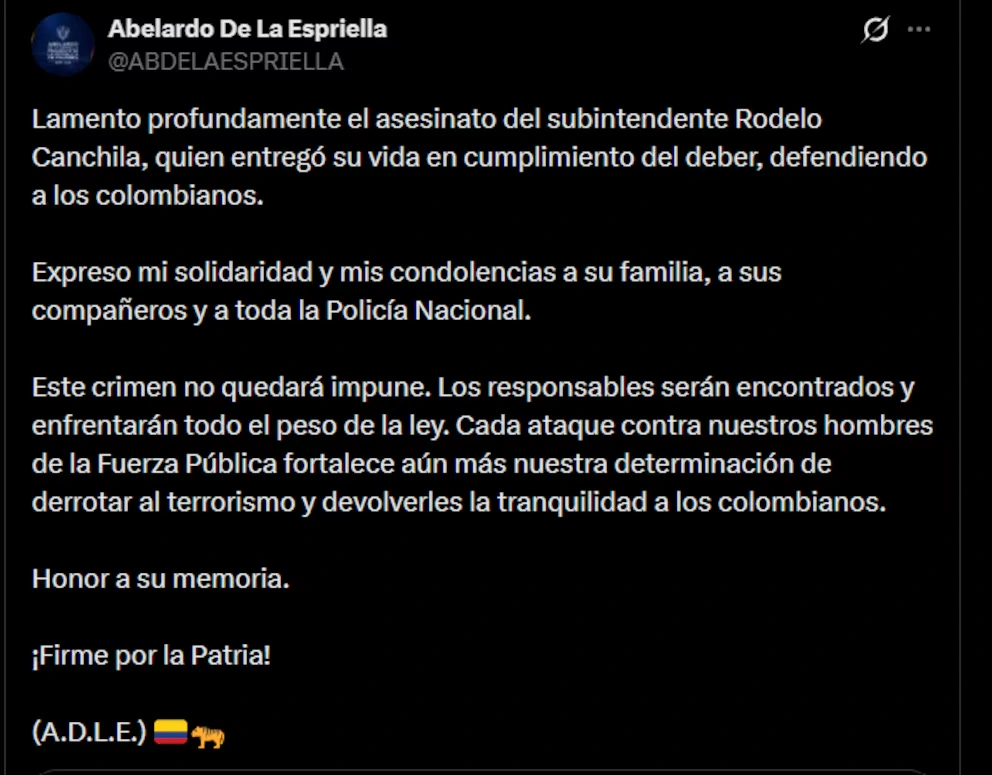 Abelardo se expresó al respecto en sus redes sociales.