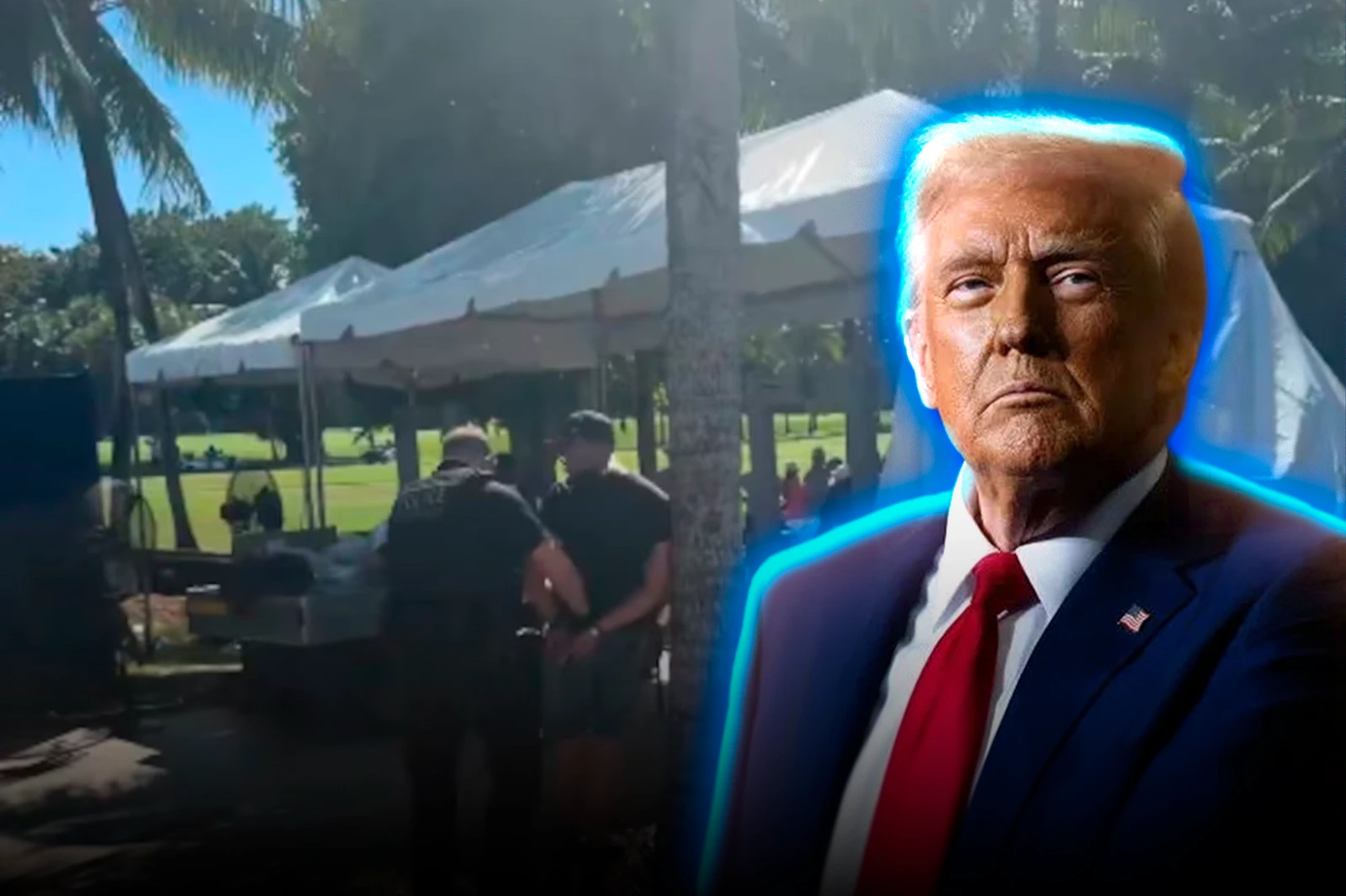A man armed was arrested at Donald Trump's golf club after monitoring security preparations