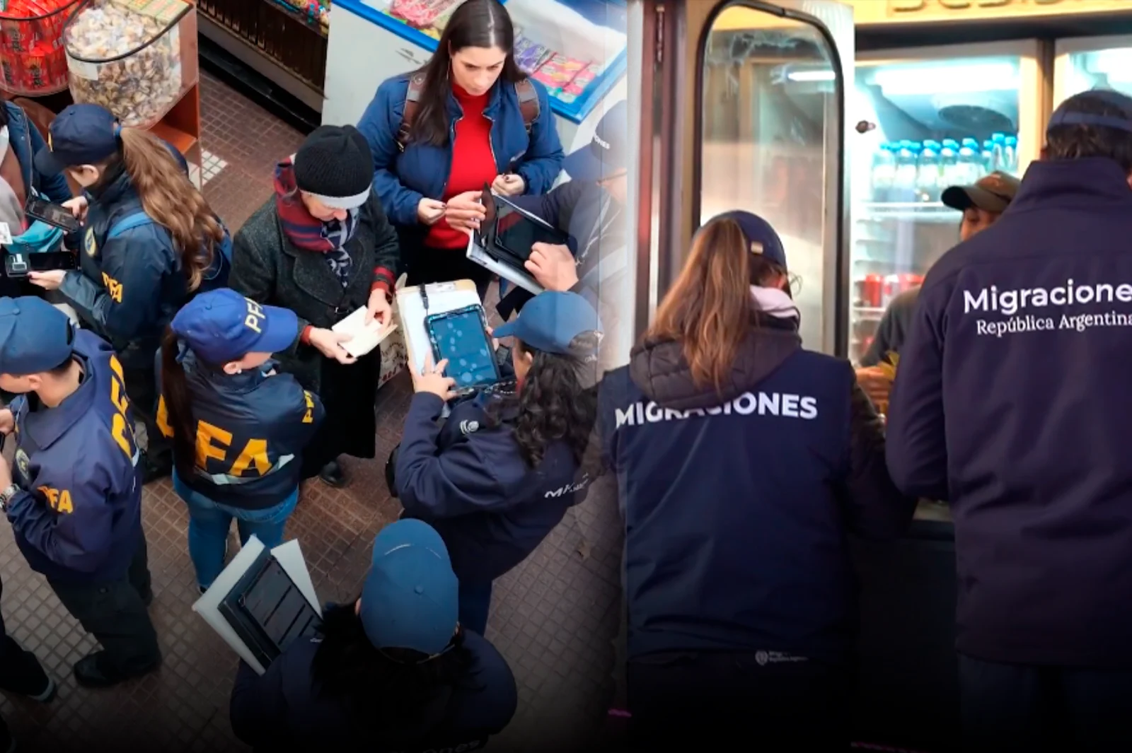 The Milei government deployed a migration control operation in the Chinatown