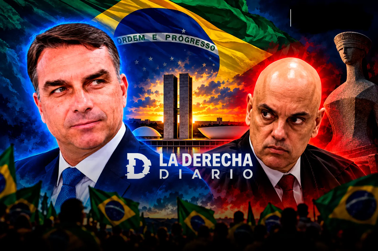 Eduardo Bolsonaro anticipó que si gana Flávio levantarán la censura a La Derecha Diario en Brasil